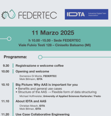 FEDERTEC-IDTA (Industrial Digital Twin Association) – Workshop AAS (Asset Administration Shell) – 11 marzo 2025